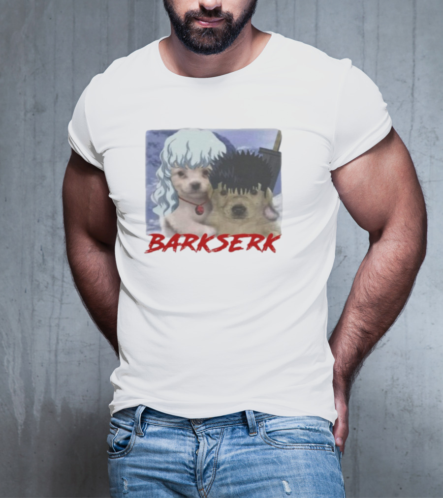 Retro Anime Barkserk Dog Characters Parody T-Shirt