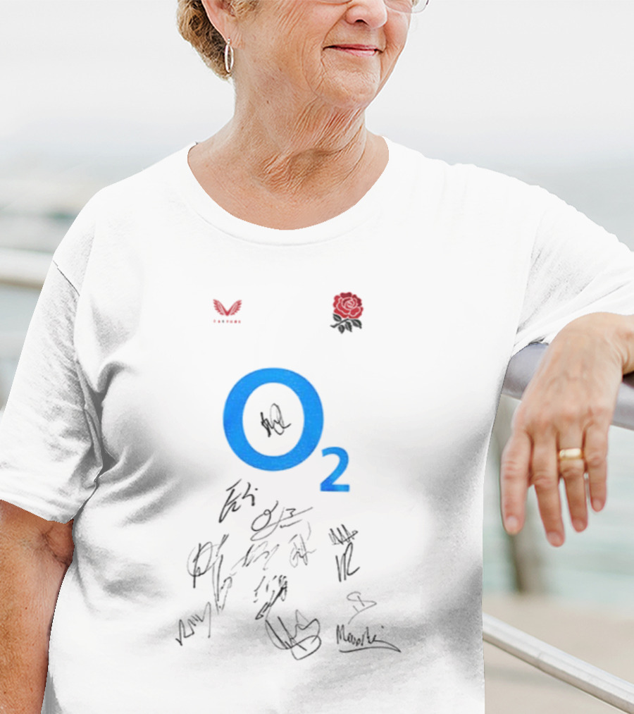 England 2025 Women's Rugby World Cup Champions O2 Signatures T-Shirt