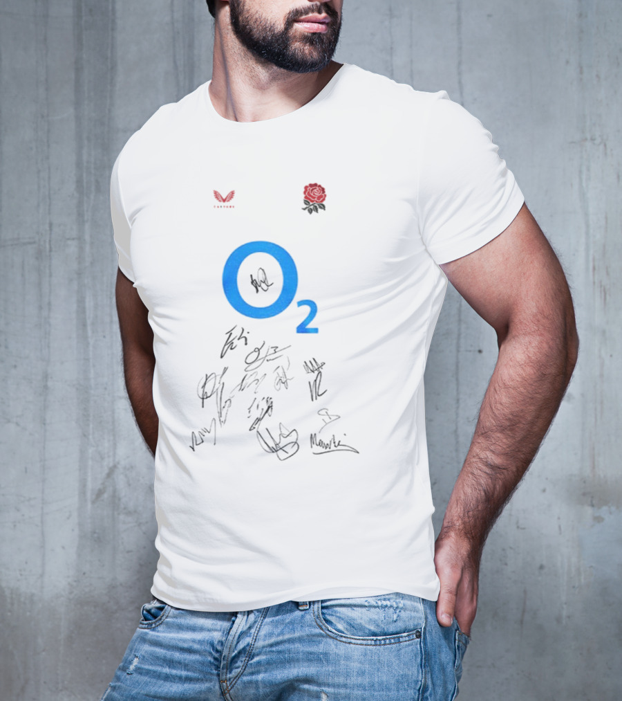 England 2025 Women's Rugby World Cup Champions O2 Signatures T-Shirt