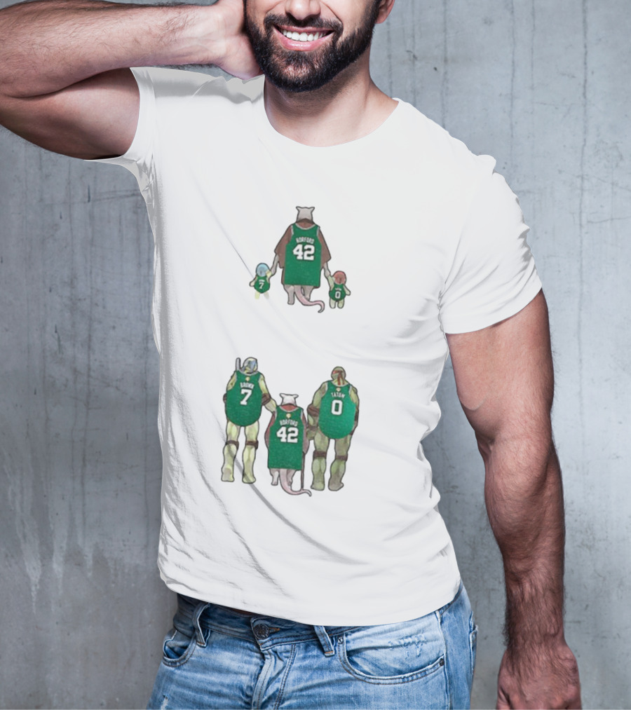 Horford 42 The Jays Ninja Turtles Rondo 7 Tatum 0 Boston Celtics T-Shirt