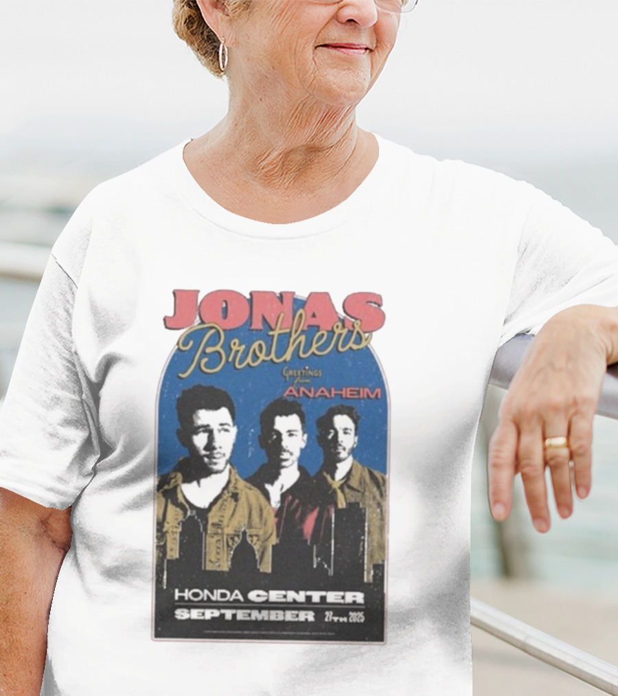Jonas Brothers Greetings From Anaheim Honda Center September 27 2025 T-Shirt