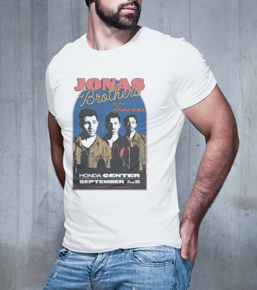 Jonas Brothers Greetings From Anaheim Honda Center September 27 2025 T-Shirt