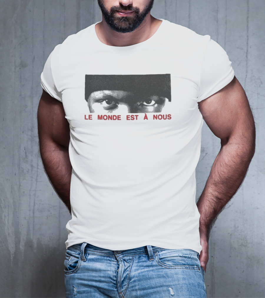 Le Monde Est A Nous Scrt Eyes Mysterious Gaze Beanie Style T-Shirt