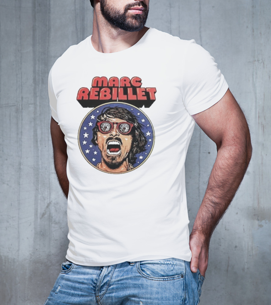 Marc Rebillet North America Tour 2025 Retro Stars Sunglasses Head T-Shirt