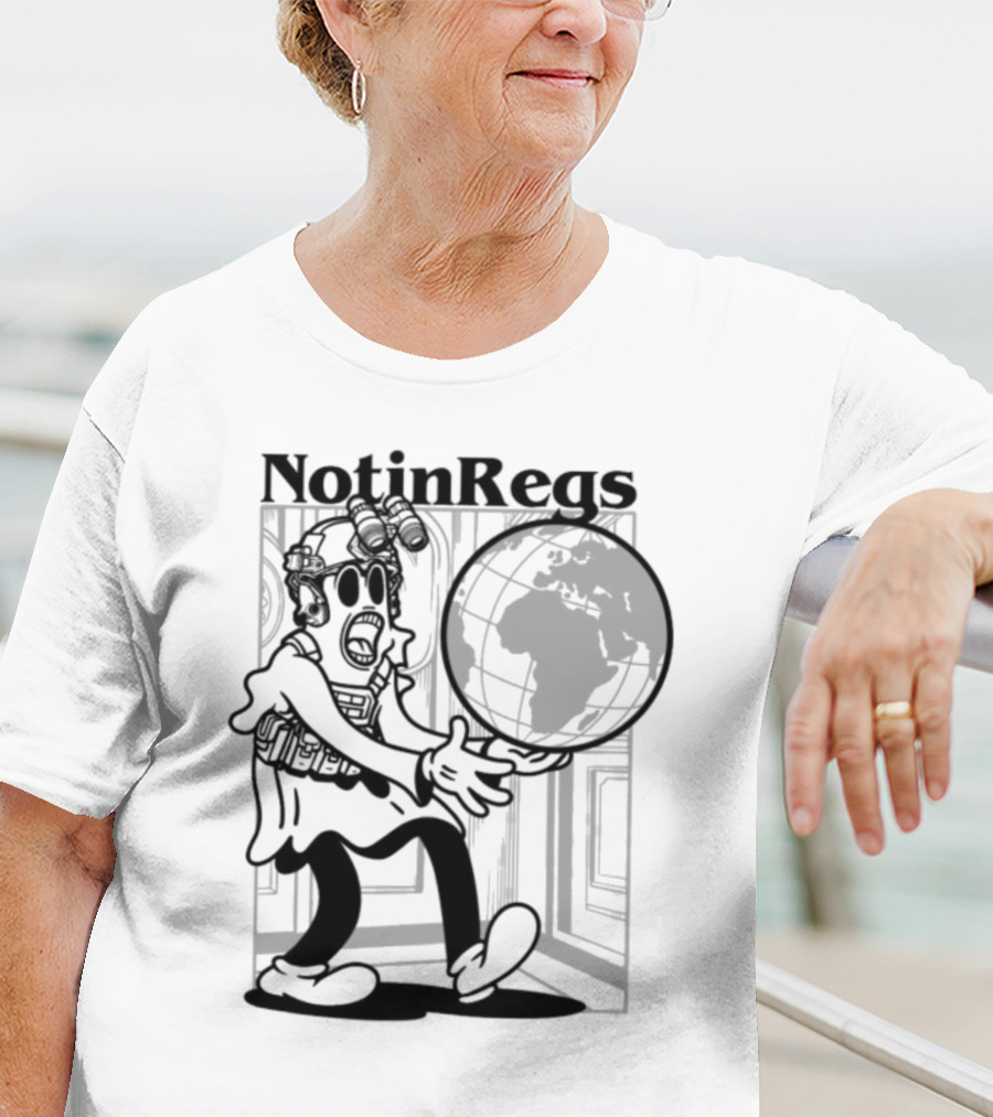 Notinregs Character Holding Globe Global Invasion T-Shirt