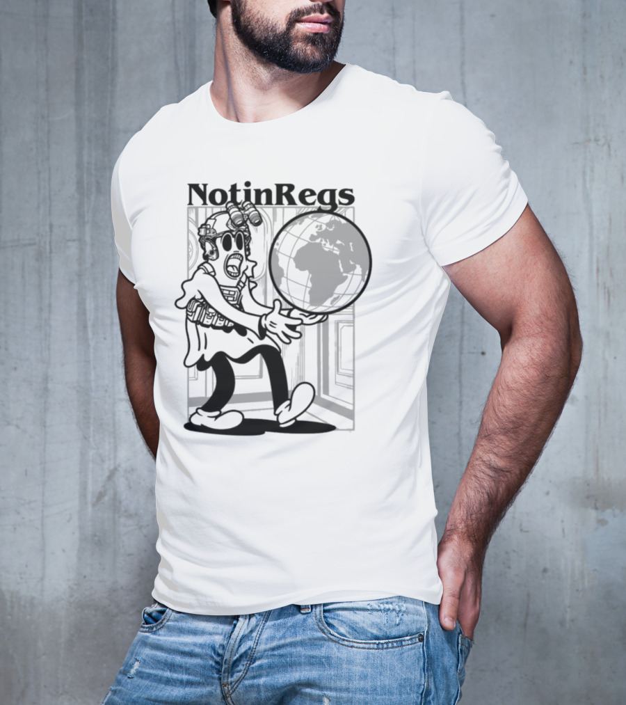 Notinregs Character Holding Globe Global Invasion T-Shirt