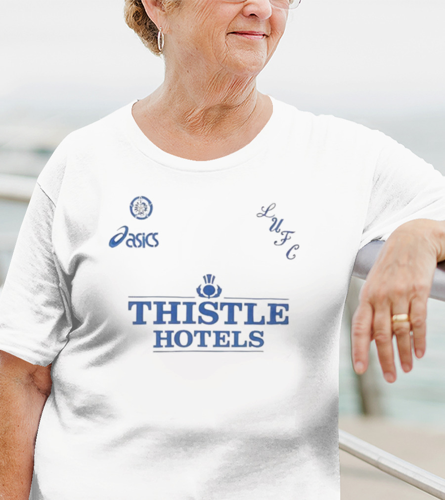 Leeds United LUFC Asics Thistle Hotels T-Shirt