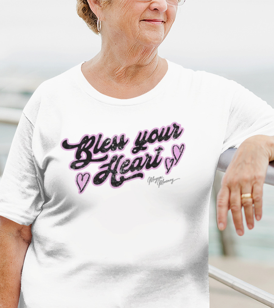 Bless Your Heart Megan Moroney Signature Pink Hearts T-Shirt
