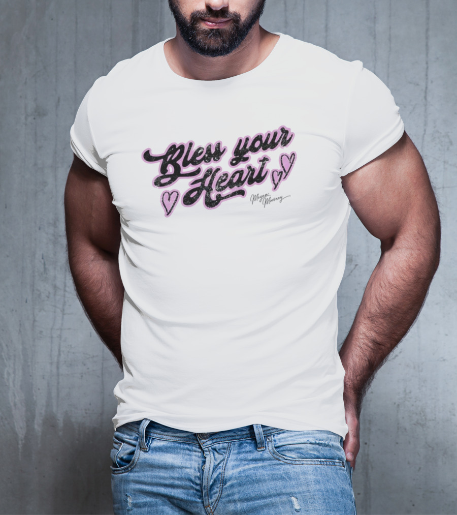 Bless Your Heart Megan Moroney Signature Pink Hearts T-Shirt