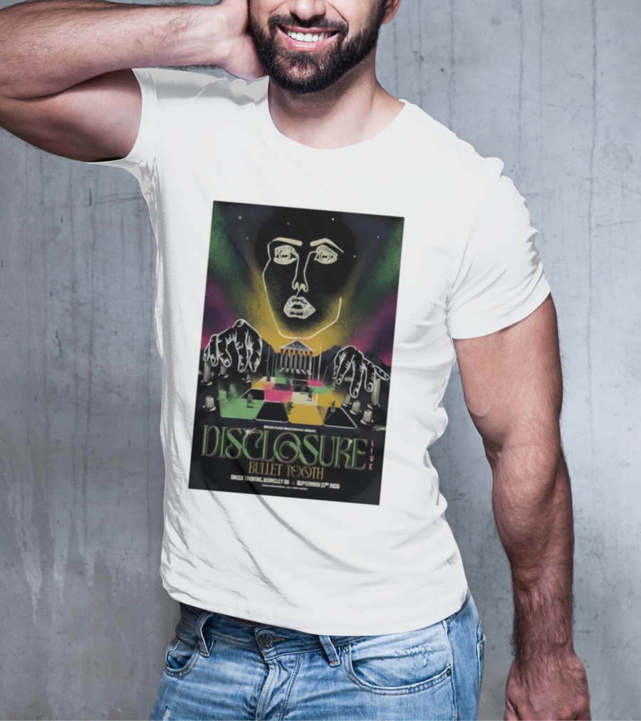 Disclosure Live Bullet Tooth September 27th 2025 Greek Theatre Berkeley CA T-Shirt