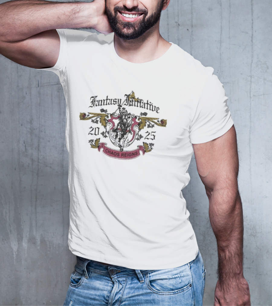 Fantasy Initiative 2025 Chaos Reigns Medieval Crest T-Shirt