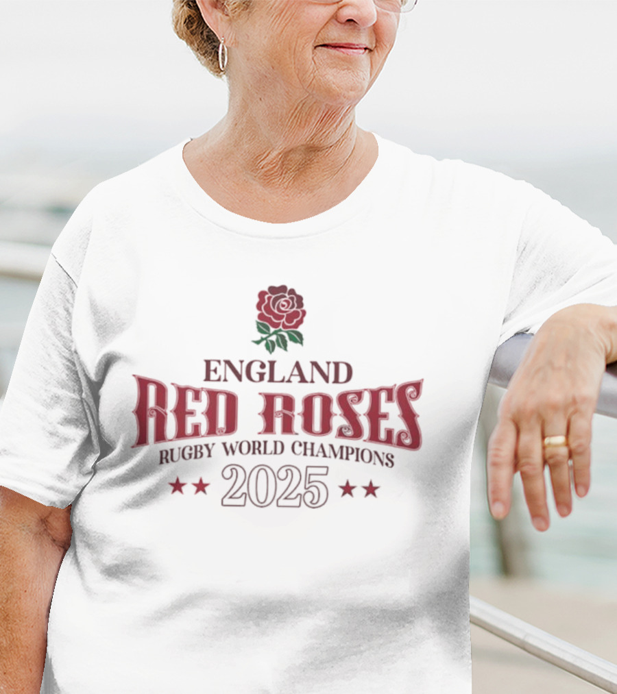 England Red Roses Rugby World Champions 2025 T-Shirt
