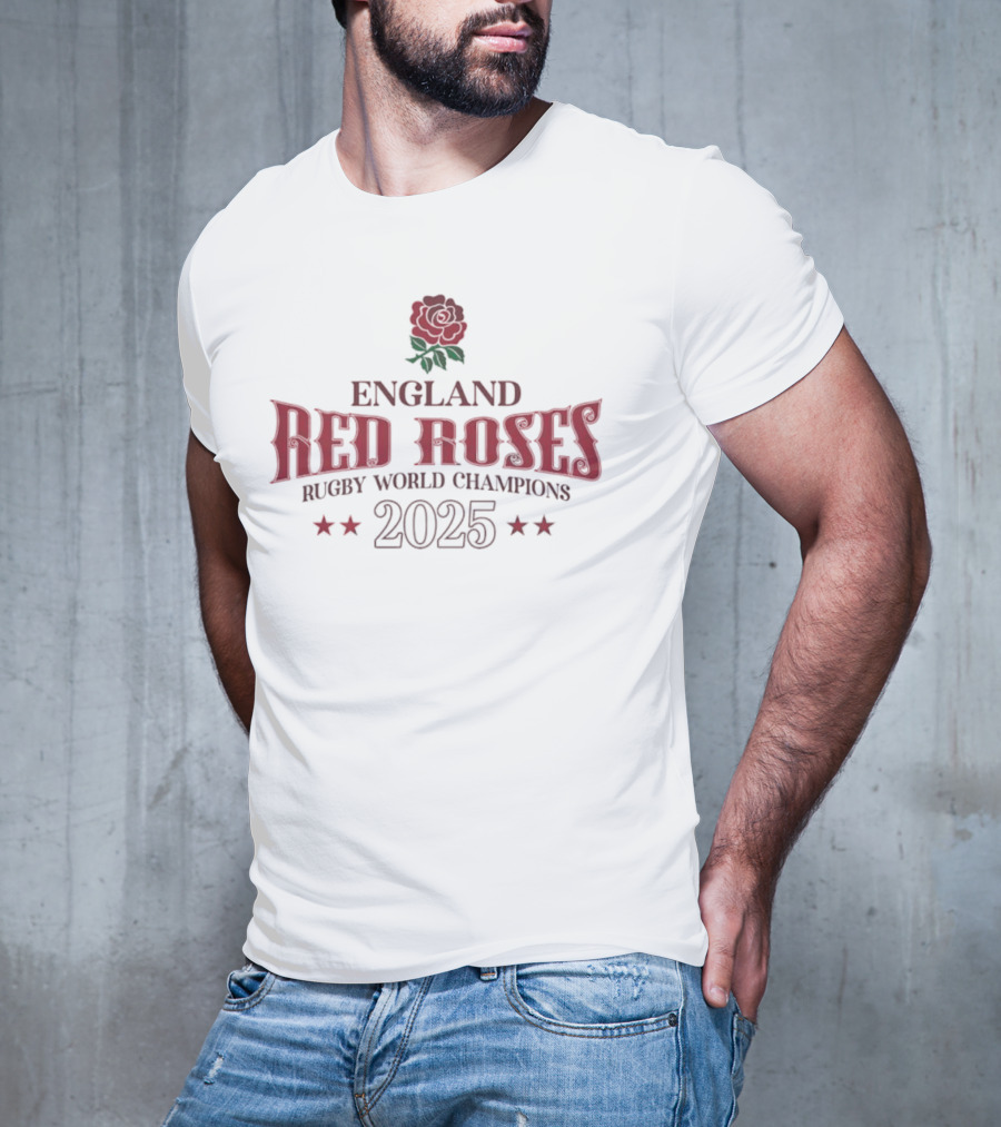 England Red Roses Rugby World Champions 2025 T-Shirt
