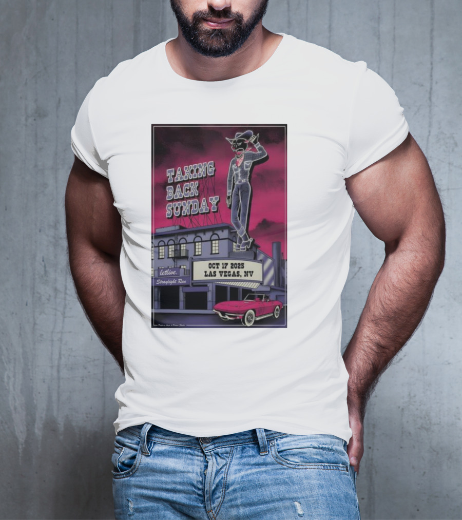 Taking Back Sunday October 17 2025 Las Vegas NV Letlive Straylight Run T-Shirt