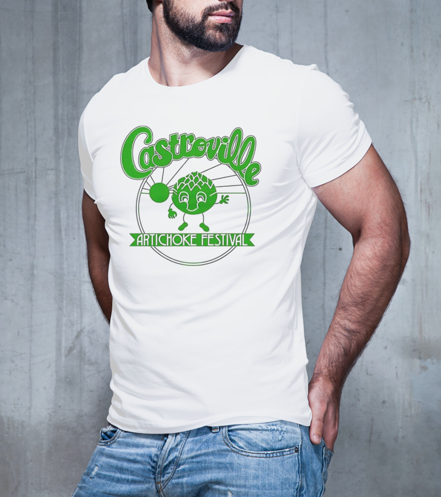 Castroville Artichoke Festival Fun Green Character T-Shirt