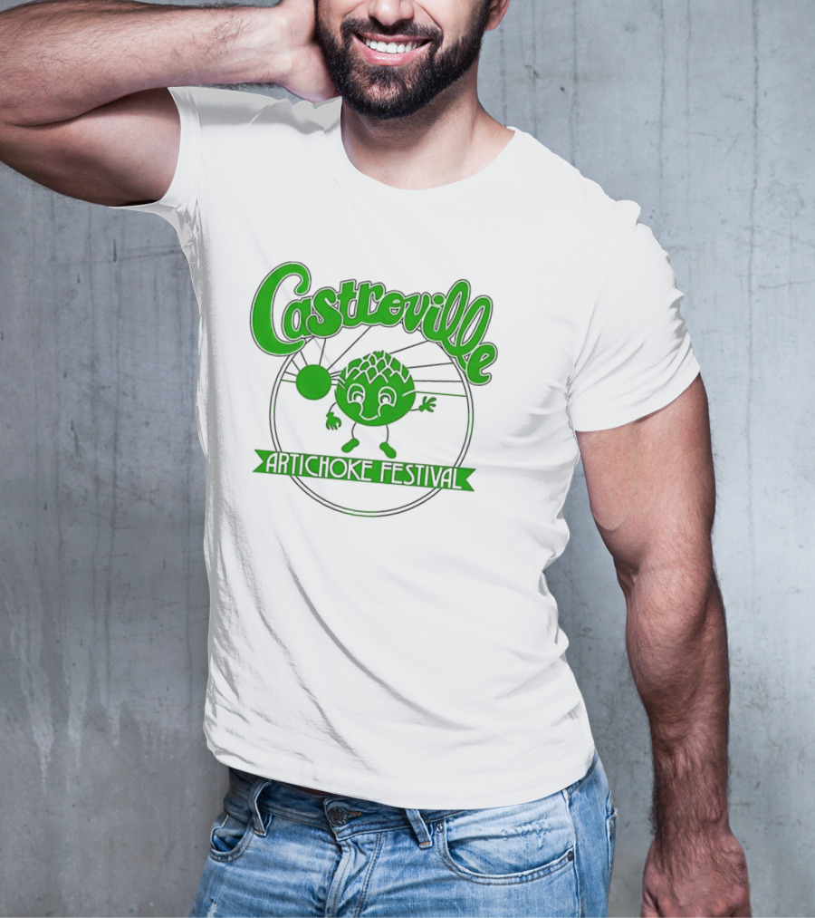 Castroville Artichoke Festival Fun Green Character T-Shirt