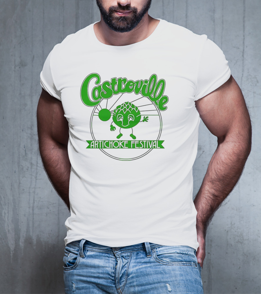 Castroville Artichoke Festival Fun Green Character T-Shirt