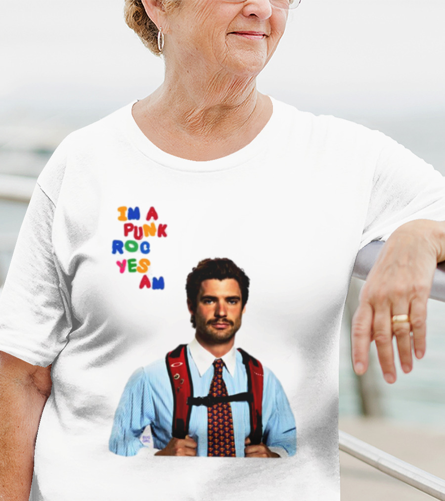 I'm A Punk Rocker Yes I Am Businessman With Backpack T-Shirt