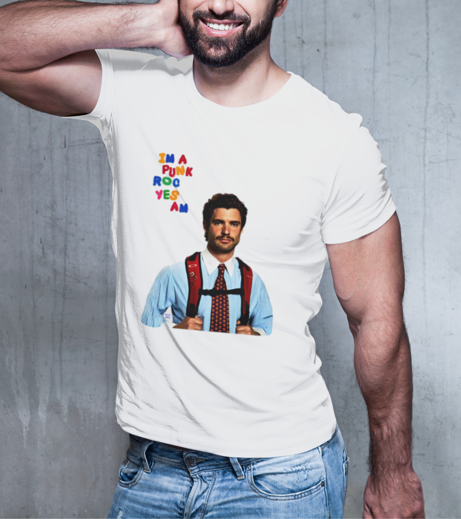 I'm A Punk Rocker Yes I Am Businessman With Backpack T-Shirt
