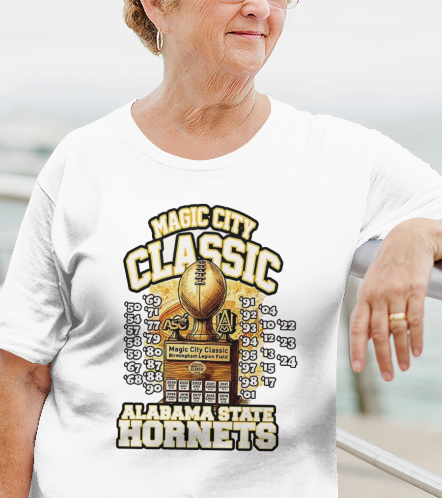 Magic City Classic Alabama State Hornets Birmingham Legion Field Championship Years T-Shirt