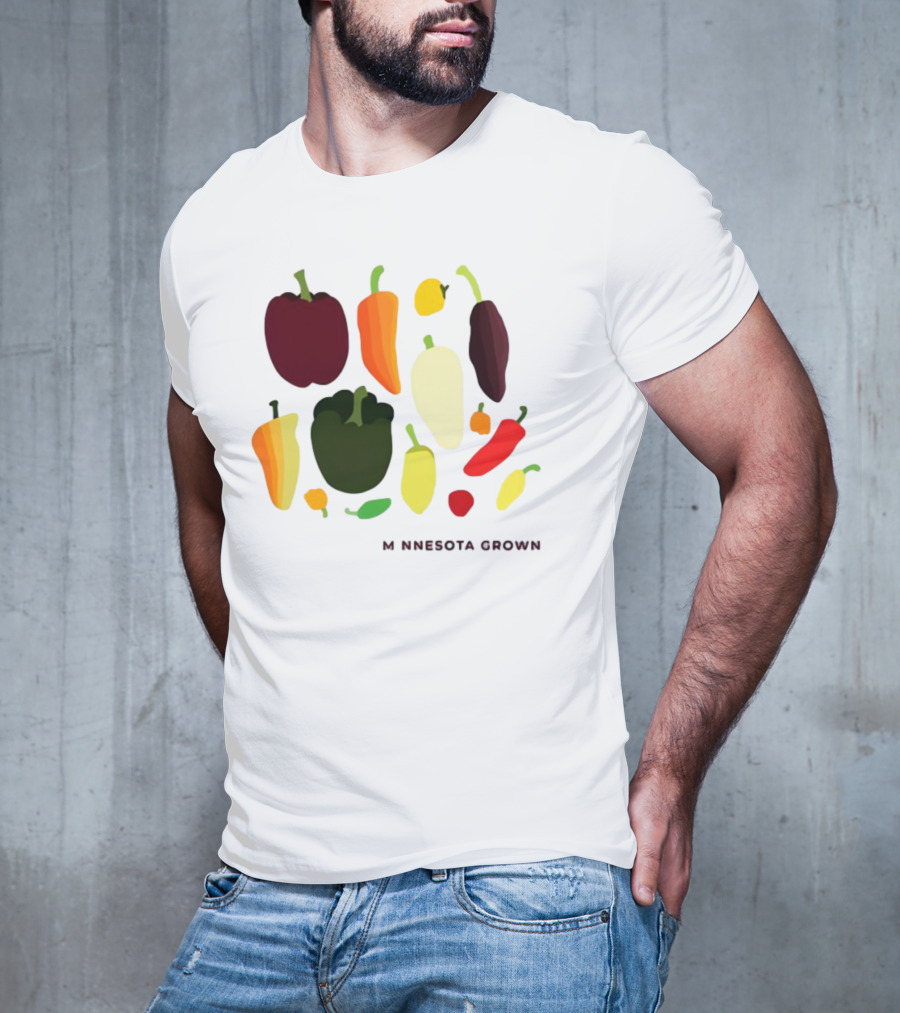 Minnesota Grown Colorful Peppers Variety T-Shirt