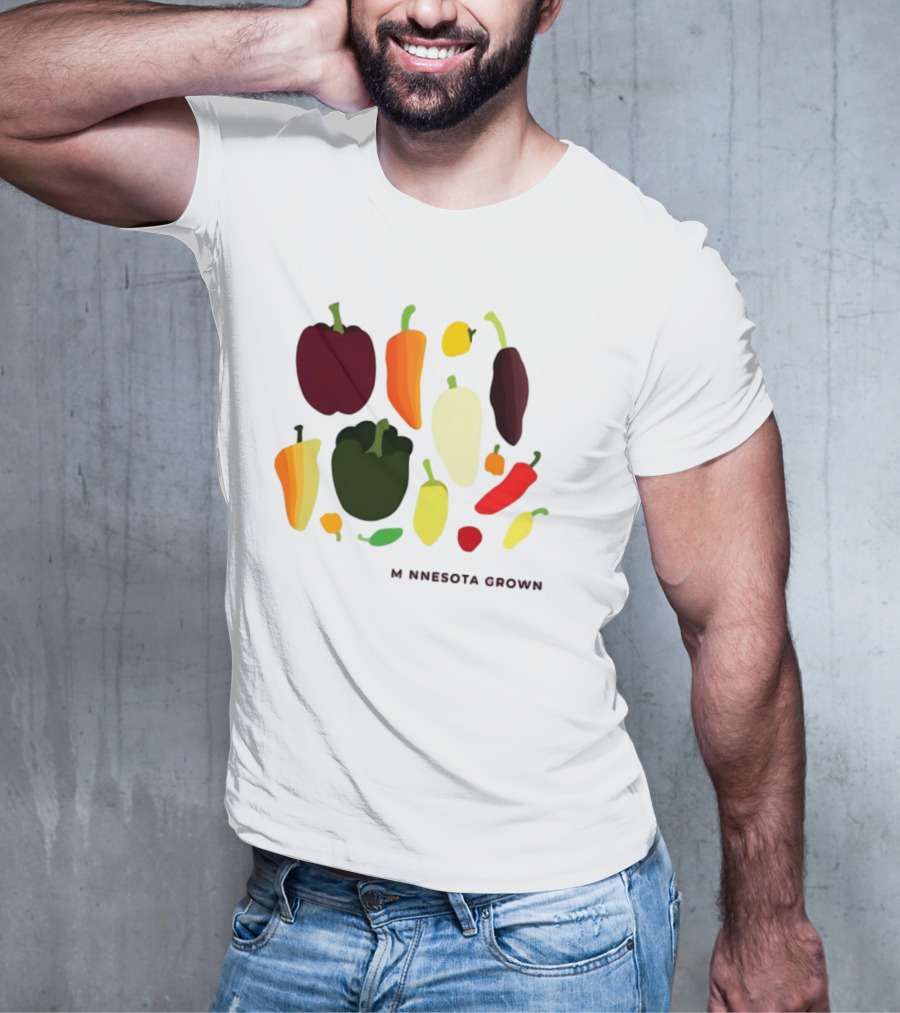Minnesota Grown Colorful Peppers Variety T-Shirt