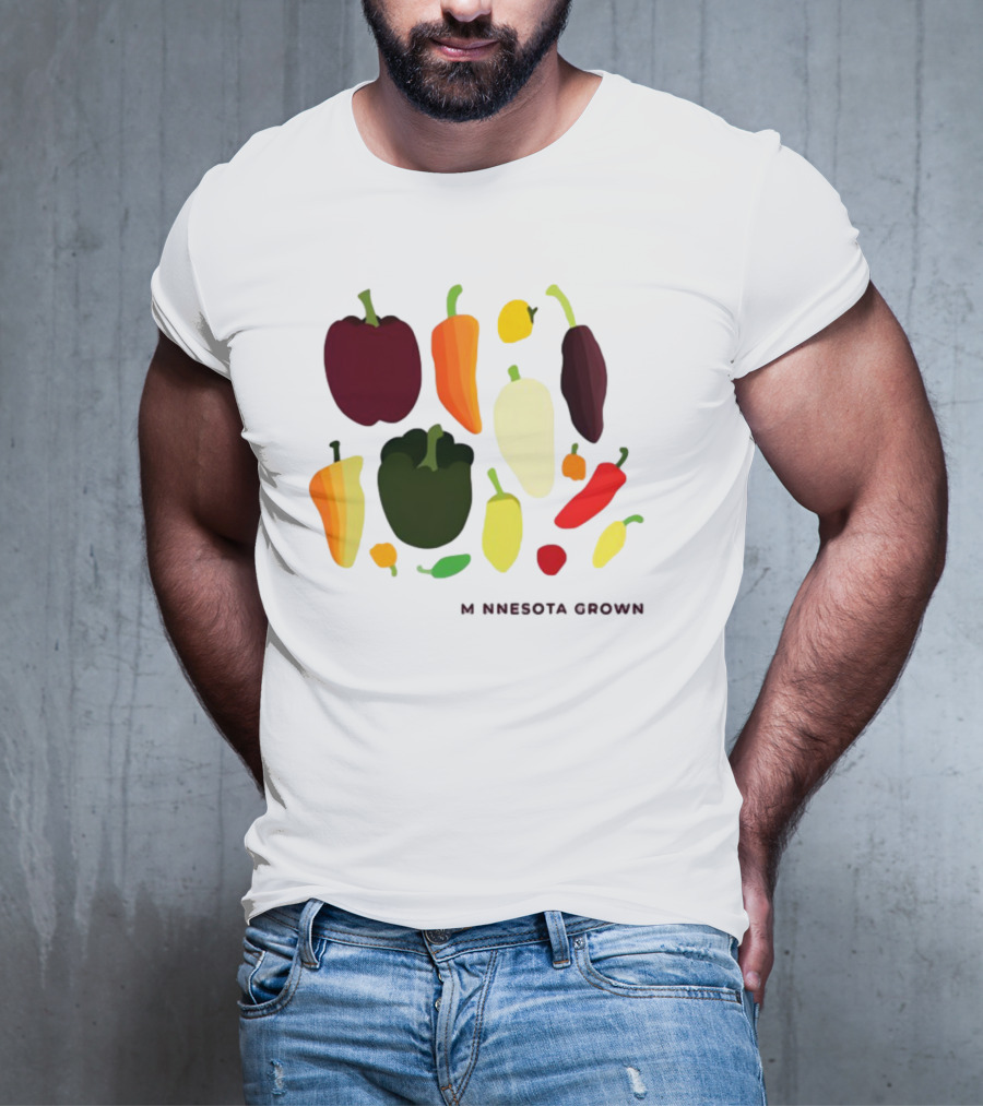 Minnesota Grown Colorful Peppers Variety T-Shirt