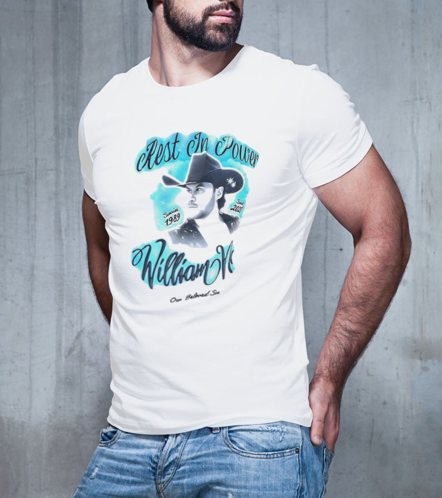 Rest In Power William Neff Sunrise 1989 Sunset 2023 Cowboy Hat Memorial T-Shirt
