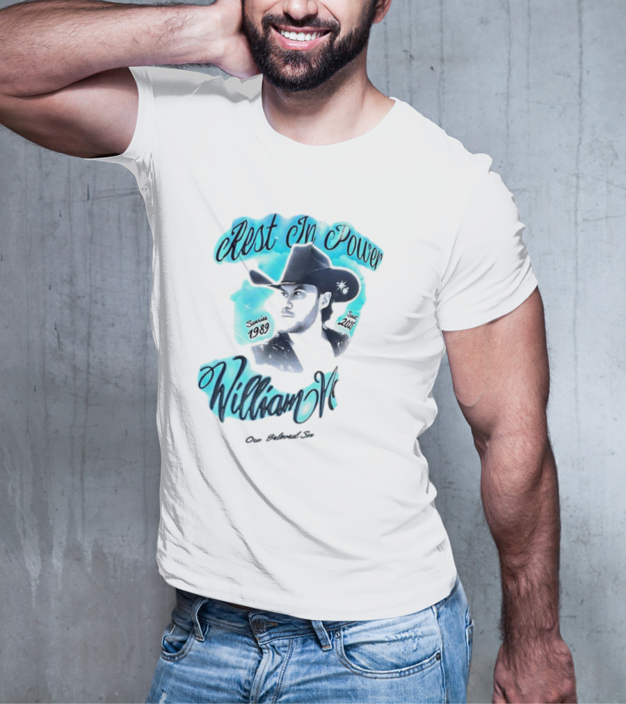 Rest In Power William Neff Sunrise 1989 Sunset 2023 Cowboy Hat Memorial T-Shirt