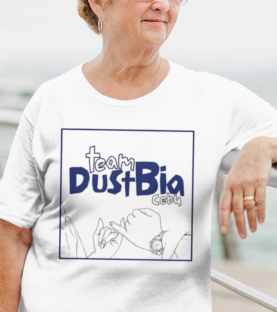 Team DustBia Cebu Hand Gesture Outline Logo T-Shirt