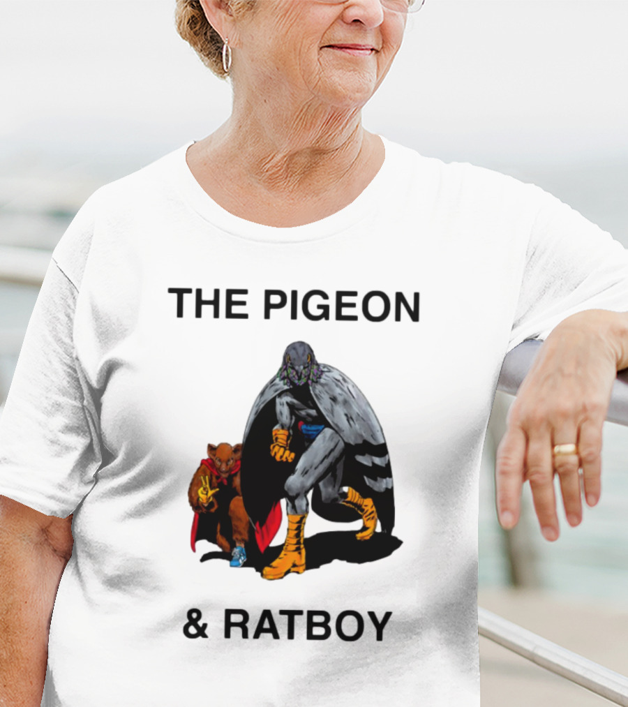 The Pigeon And Ratboy Superhero Duo Graphic T-Shirt