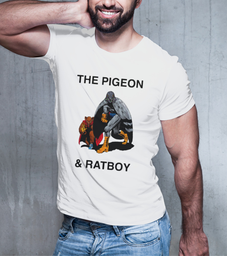 The Pigeon And Ratboy Superhero Duo Graphic T-Shirt