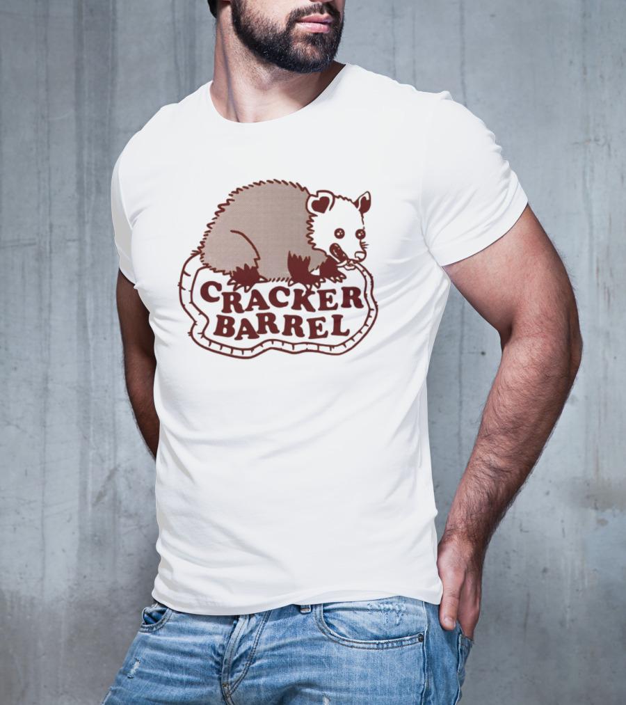 Cracker Barrel Possum Vintage Style Logo T-Shirt
