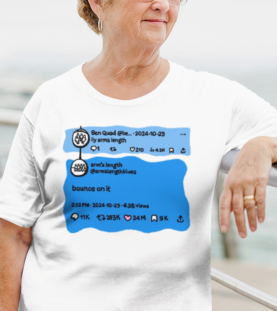 Ben Quad Arm's Length Bounce On It Tweet Viral 2024 T-Shirt