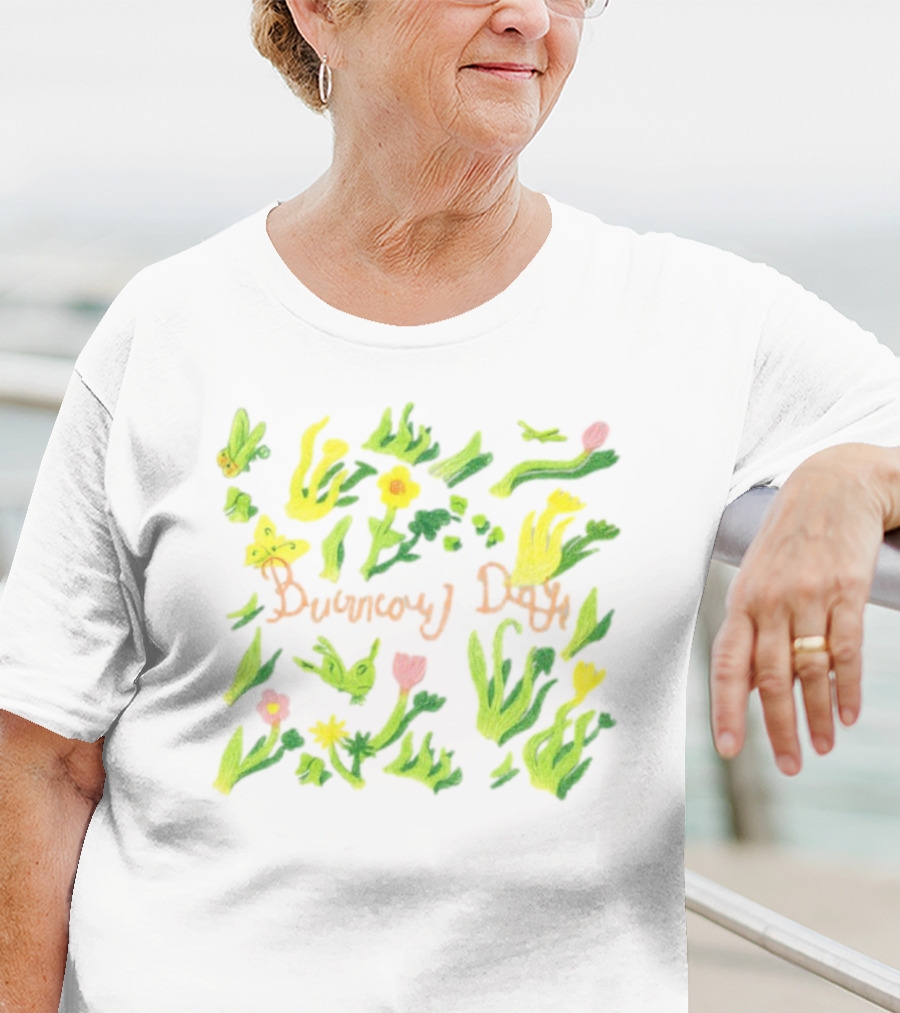 Burnout Days Pastel Floral Pattern T-Shirt