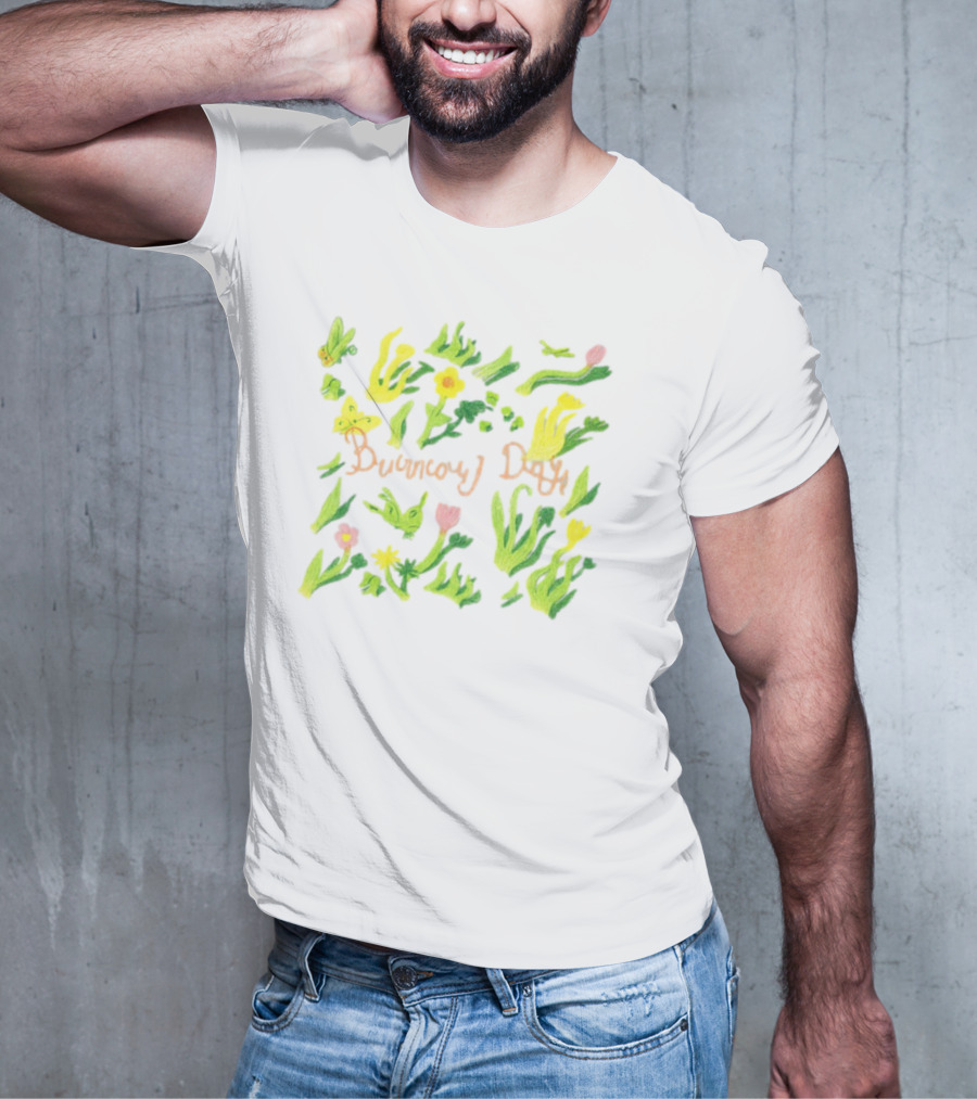 Burnout Days Pastel Floral Pattern T-Shirt