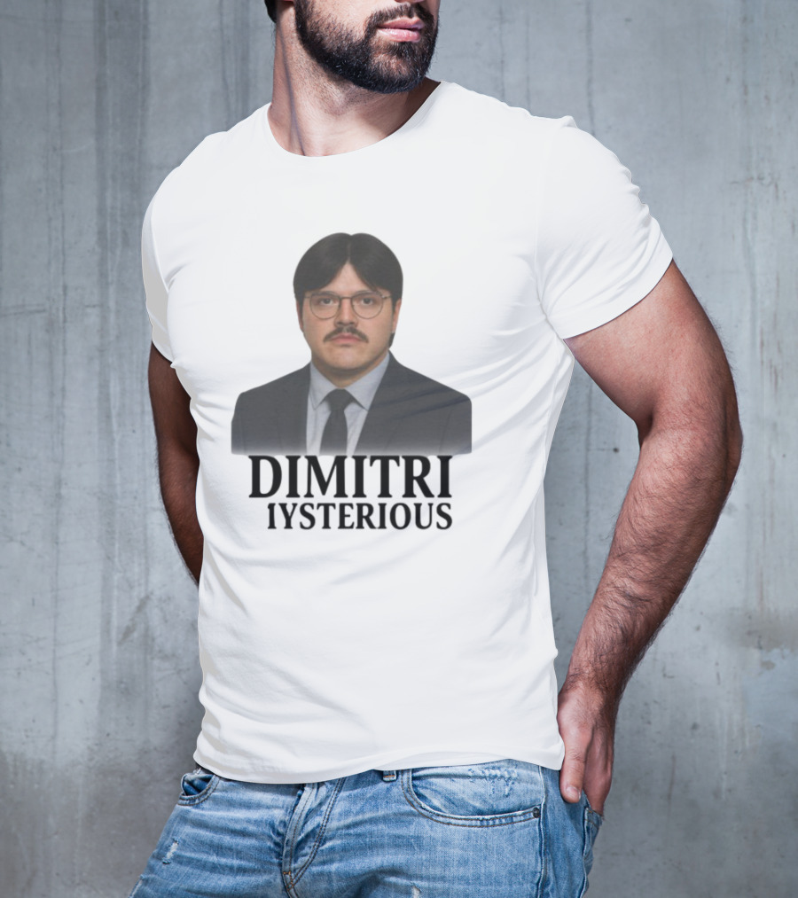 Dimitri Mysterious Suit Glasses Mustache T-Shirt