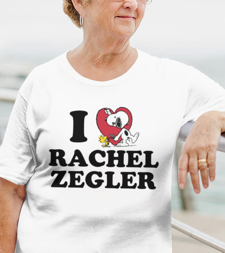 I Love Rachel Zegler Snoopy Woodstock Peanuts Heart T-Shirt