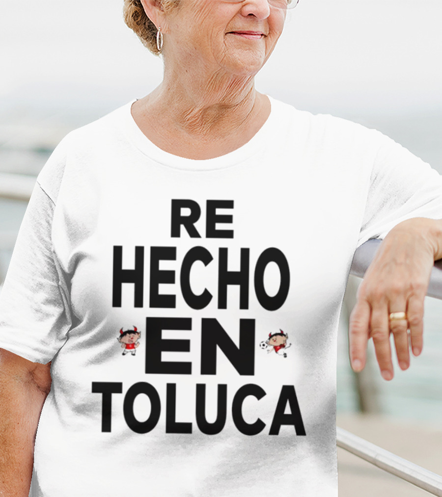 Re Hecho En Toluca Diablo Cartoon Character T-Shirt