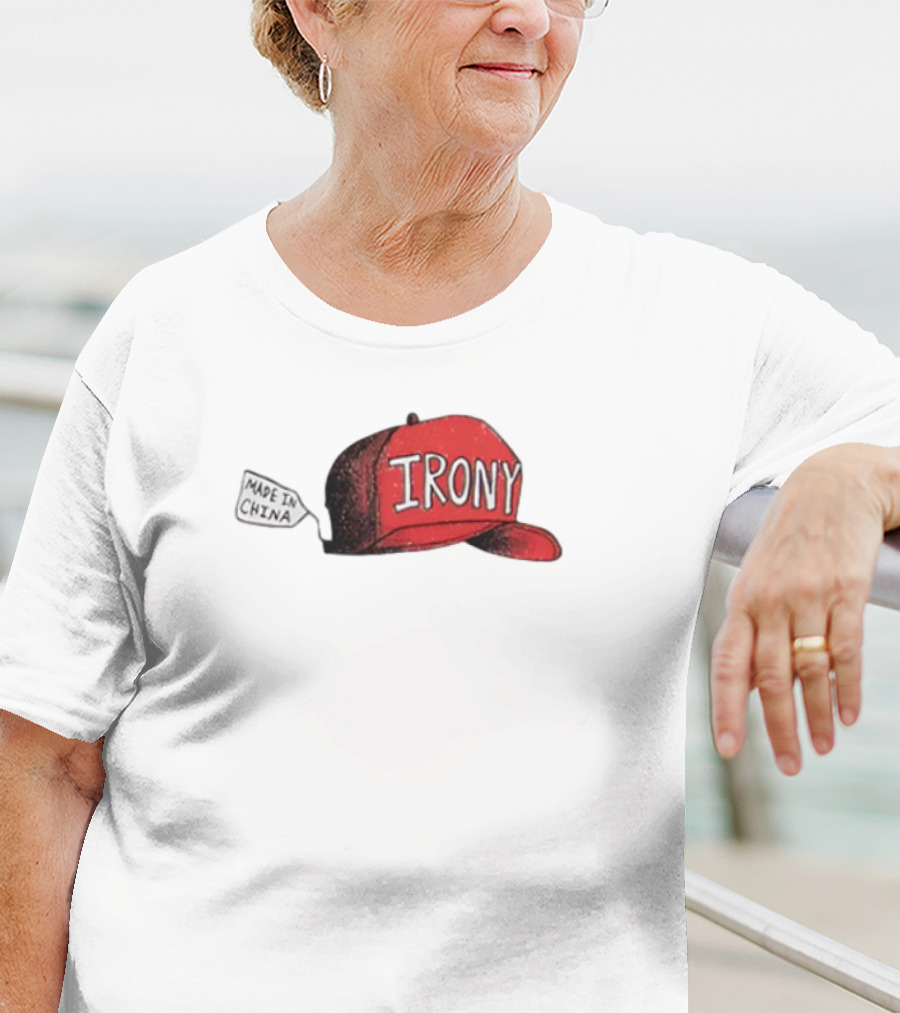 Irony Red Cap Made In China Hat T-Shirt
