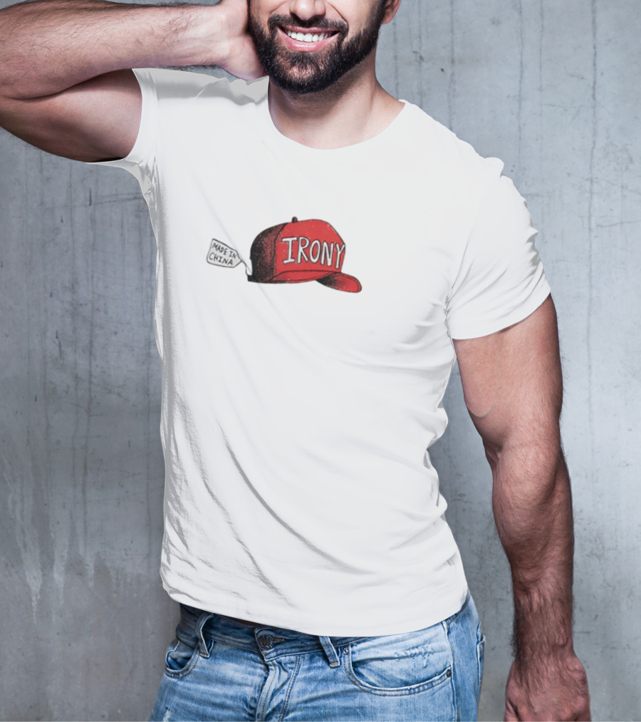 Irony Red Cap Made In China Hat T-Shirt