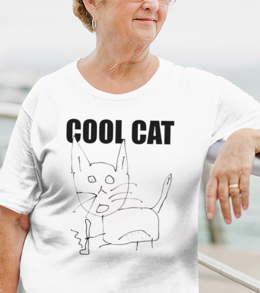 Jacob's Cool Cat Drawing Sketch Illustration T-Shirt