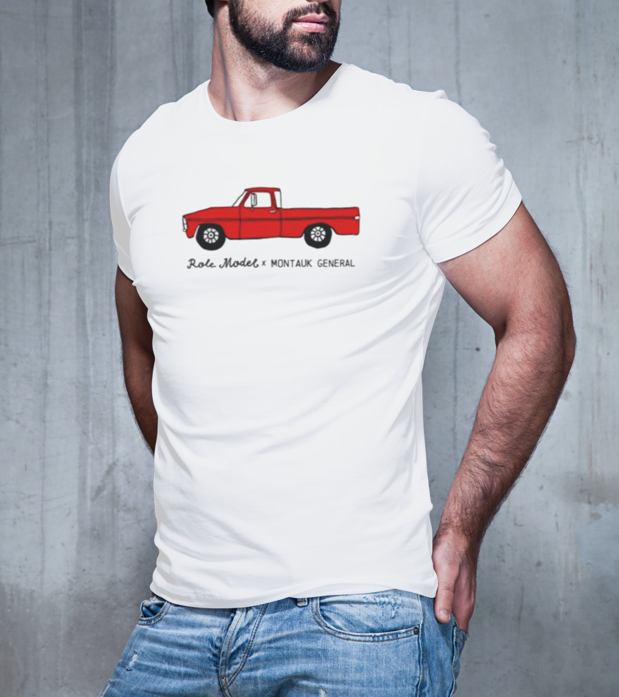 Montauk General X Role Model Red Pickup Truck Vintage Style T-Shirt
