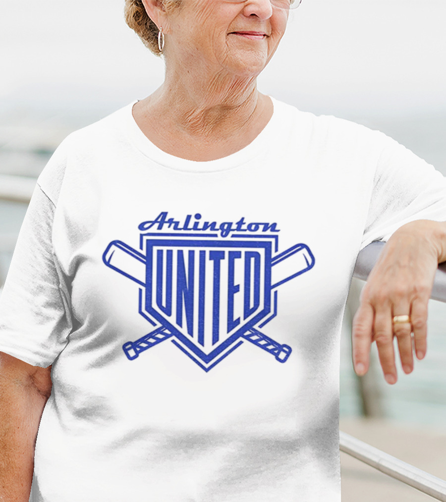 Arlington United Baseball Full Chest Crossed Bats Home Plate T-Shirt