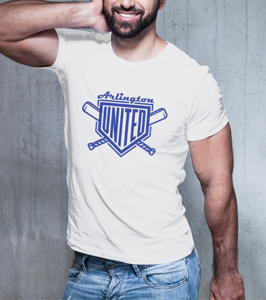 Arlington United Baseball Full Chest Crossed Bats Home Plate T-Shirt