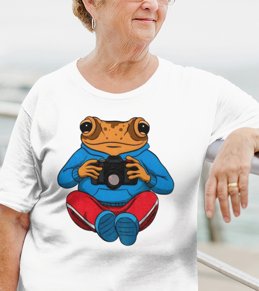 Bad Bunny Sapo Concho Frog With Camera Blue Red Pants T-Shirt