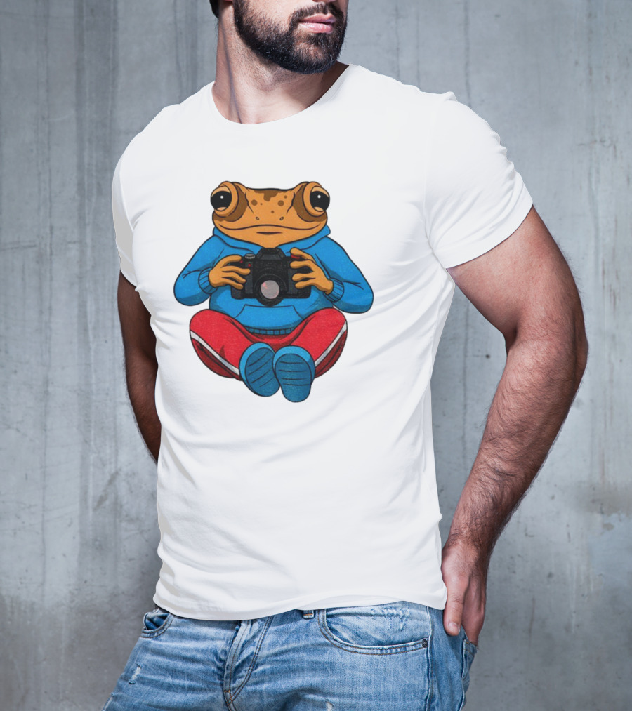 Bad Bunny Sapo Concho Frog With Camera Blue Red Pants T-Shirt