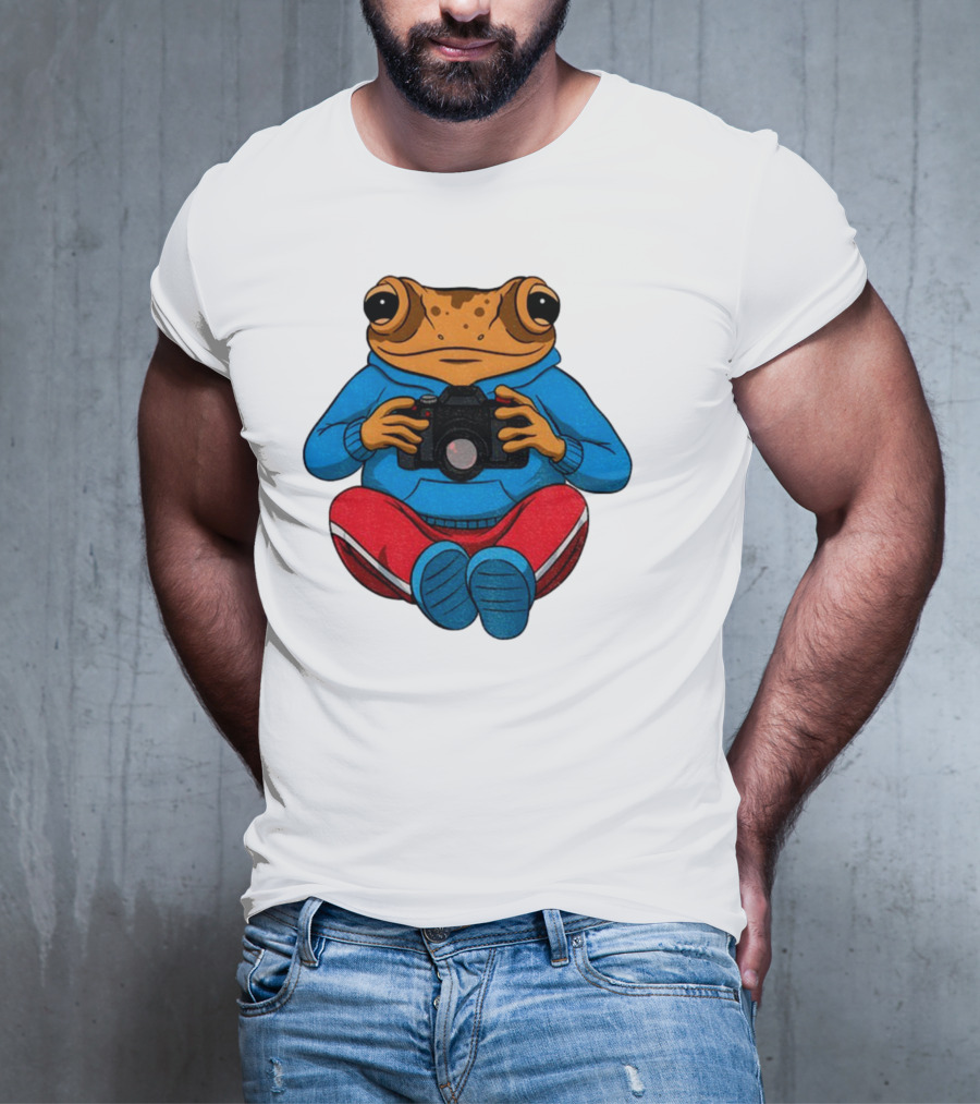 Bad Bunny Sapo Concho Frog With Camera Blue Red Pants T-Shirt