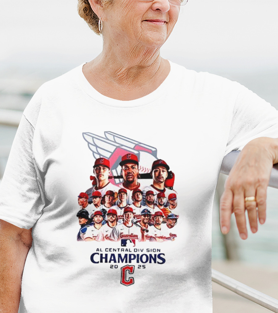 Cleveland Guardians 2025 AL Central Division Champions MLB Postseason T-Shirt