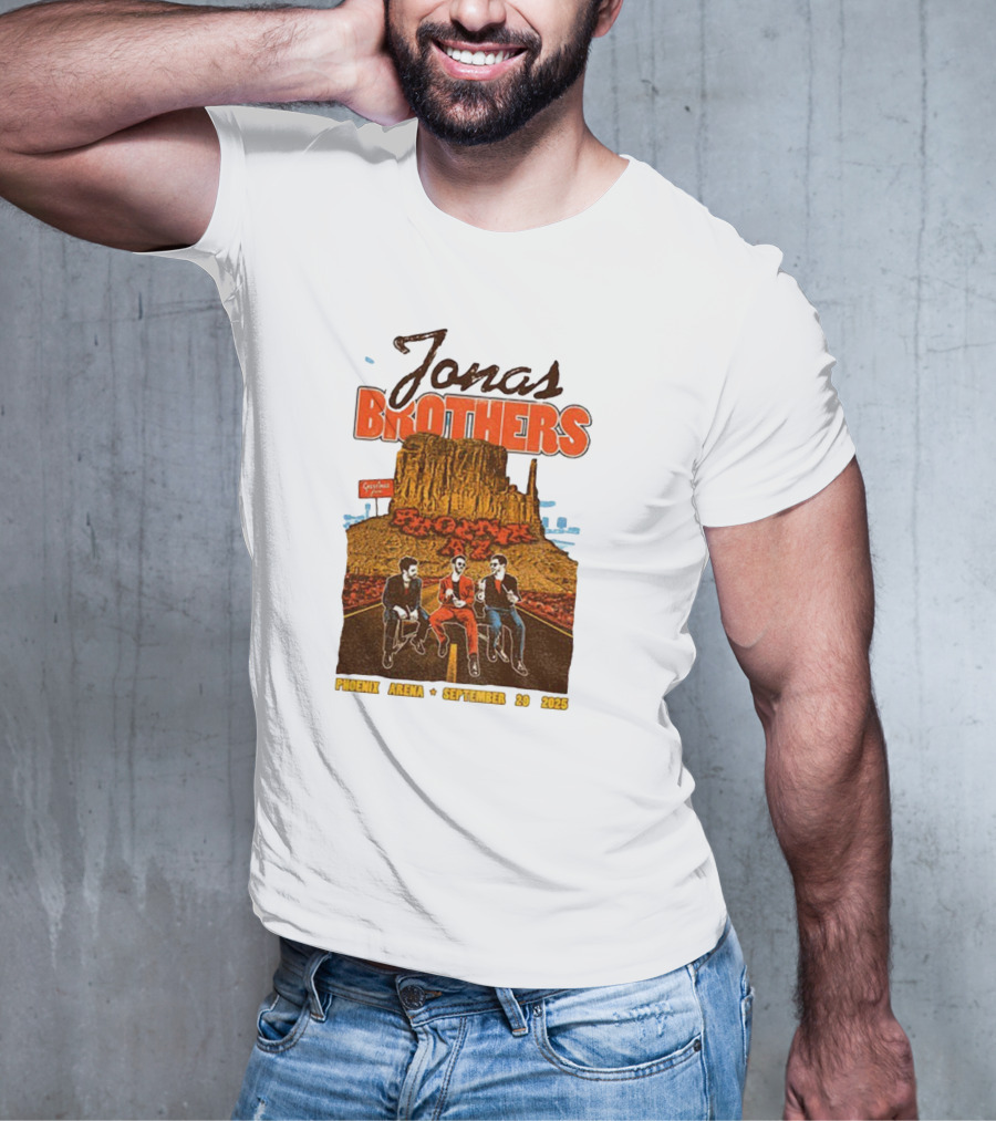 Jonas Brothers Phoenix Arena September 29 2025 Arizona Concert Cactus City Skyway T-Shirt